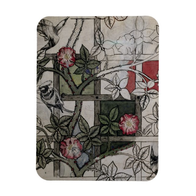Originalteckningar för Trellis-tapet-design, 1 Magnet (Vertikal)
