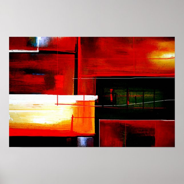 Originalteckningsutskrift av Abstrakt Poster (Framsidan)