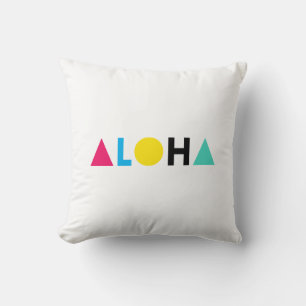 Originaltext ALOHA färg brev Classic Round S Kudde