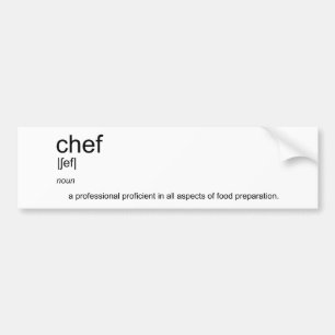Originaltext design CHEF definition ordbok Bildekal
