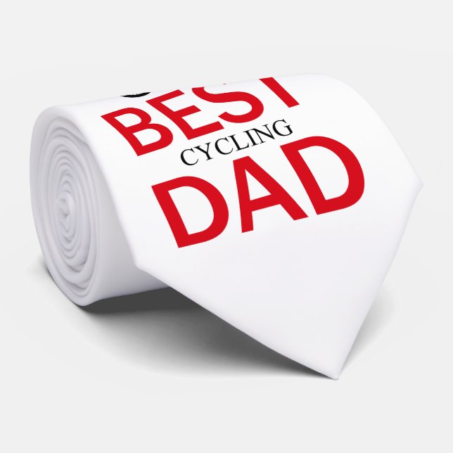Originaltextdesign BÄSTA CYKLING PAPPA Fars dag Slips (Rullad)