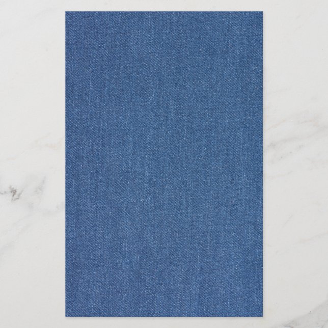 Originaltextilvävnad blå mode jean denim brevpapper (Framsida)