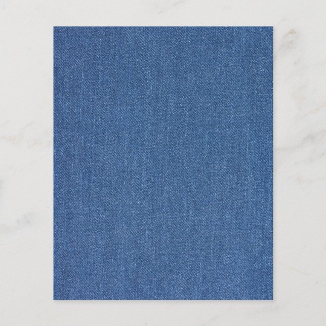 Originaltextilvävnad blå mode jean denim flygblad (Framsidan)