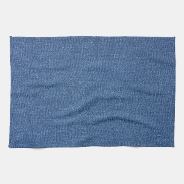 Originaltextilvävnad blå mode jean denim kökshandduk (Horisontell)