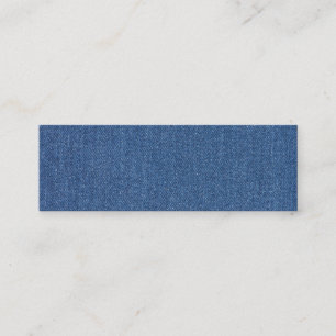 Originaltextilvävnad blå mode jean denim mini visitkort
