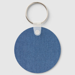 Originaltextilvävnad blå mode jean denim nyckelring