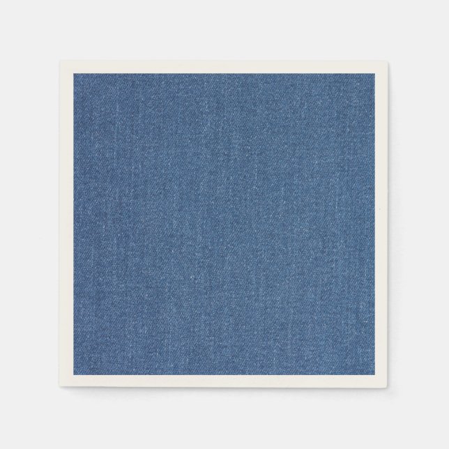Originaltextilvävnad blå mode jean denim pappersservett (Framsidan)