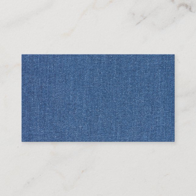 Originaltextilvävnad blå mode jean denim visitkort (Framsida)