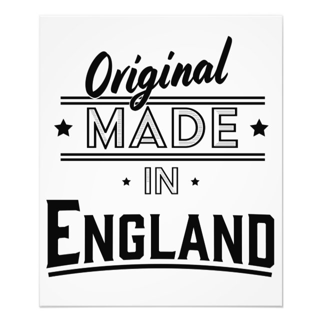 Originaltillverkad i England Fototryck (Framsidan)