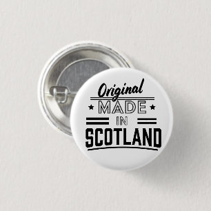 Originaltillverkad i Skottland retro-logotyp Knapp