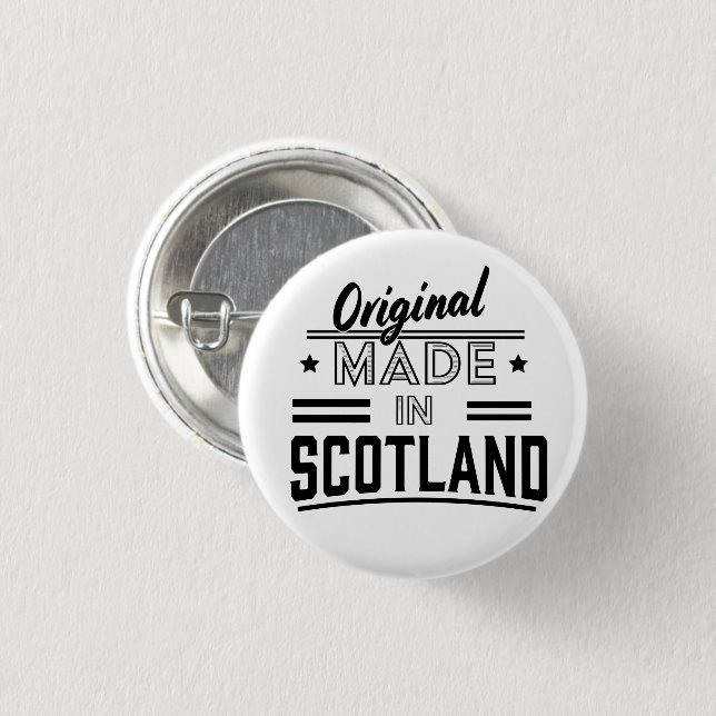Originaltillverkad i Skottland retro-logotyp Knapp (Framsida & baksida)