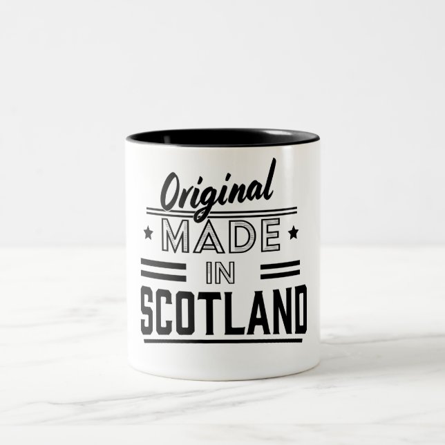 Originaltillverkad i Skottland retro logotyp Två-Tonad Mugg (Center)