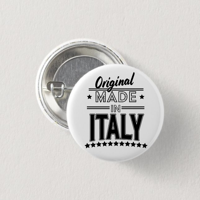 Originaltillverkad logotyp från Italien Knapp (Framsida & baksida)