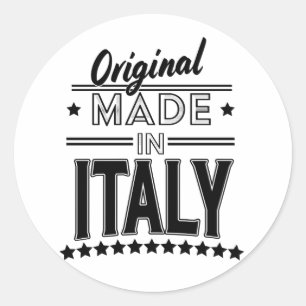 Originaltillverkad logotyp från Italien Runt Klistermärke