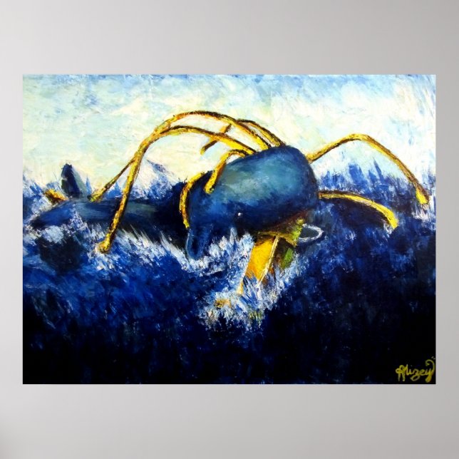 Originalutskrift av kolossal bläckfisk poster (Framsidan)