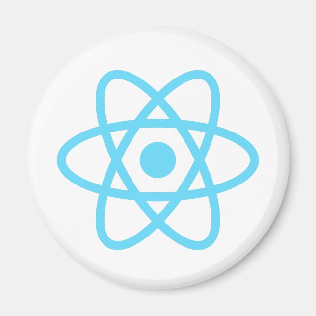 Originalversion av React Js-utvecklare Magnet (Framsidan)