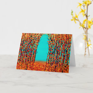 originell abstrakt konst Höstfärg Kort