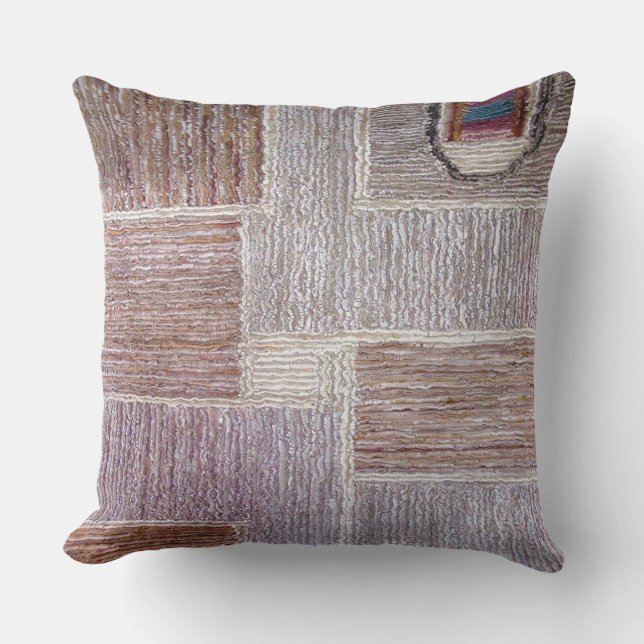 Originell lädermattkonst kudde (Framsida)