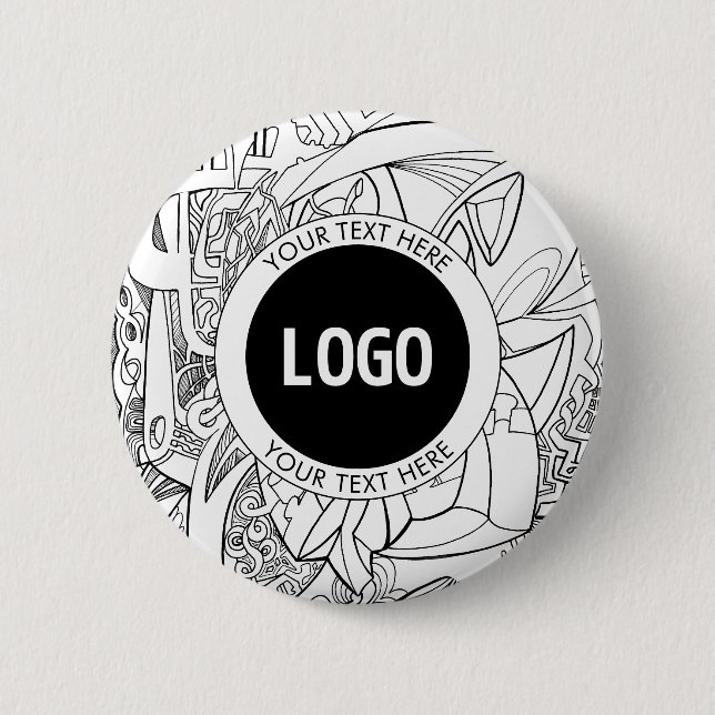 Originell modern linjekonst & din logotyp knapp (Framsida)