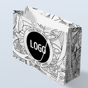 Originell modernt linjekonst & din logotyp