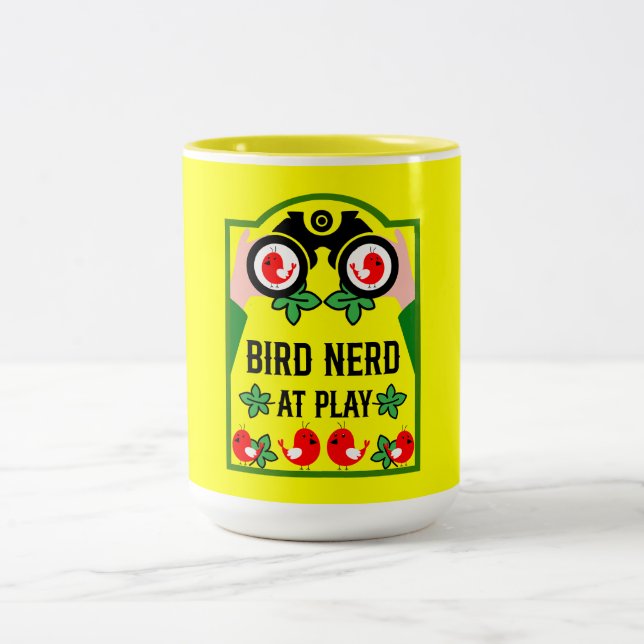 Originell unik fågelskådare Två-Tonad mugg (Center)