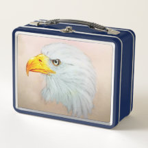 Orignal vintage art metall lunch box - Eagle