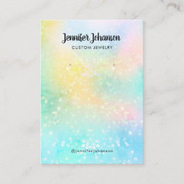 Öring av smyckeshållare i glitter, Holografiskt, P Visitkort