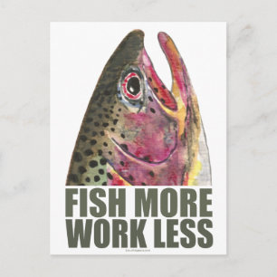 Öring Fiske mer Vykort