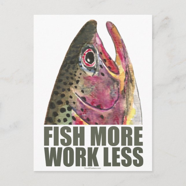 Öring Fiske mer Vykort (Framsida)