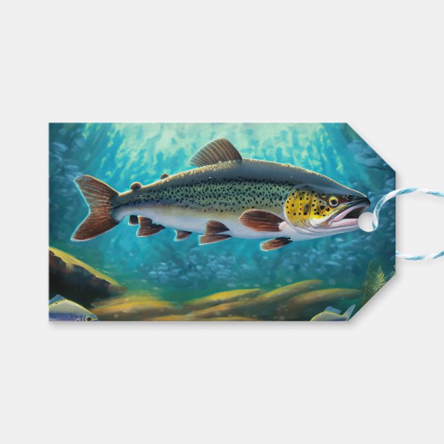 Öring Fiske Presentetikett (Framsidan (Horisontell))