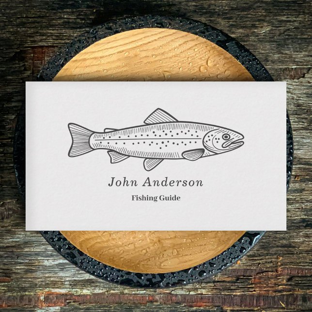 Öring - Fiskeguide Visitkort (Fishing Guide Business Card)