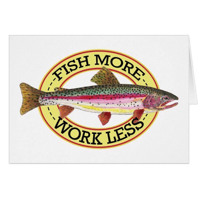 Öring Fly Fishman Hälsningskort (Framsidan Horizontal)