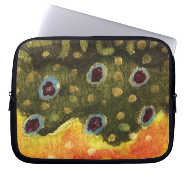 Öring, Flygfiske Laptop Sleeve (Framsidan)
