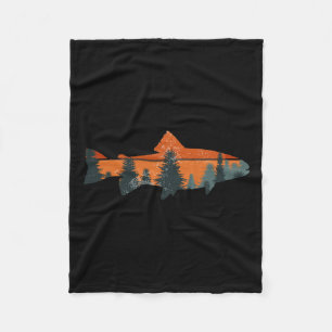 Öring Flygfiske Natur utomhusfiskare Gift Fleecefilt