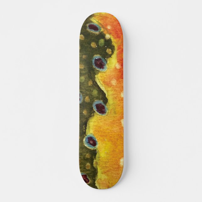 Öring, Flygfiske Skateboard Bräda 19,5 Cm (Framsida)