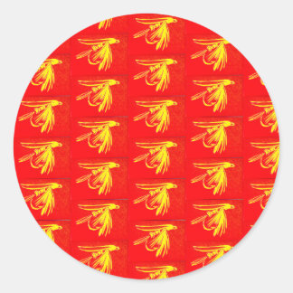 Öring, havsabborre och skrapie tre favoriter runt klistermärke