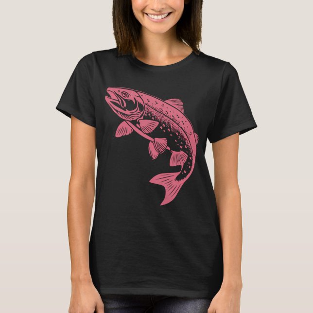 Öring i rörelse t shirt (Framsida)