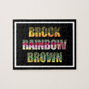 Öring Skinsar av Brook, Rainbow, Brown Pussel