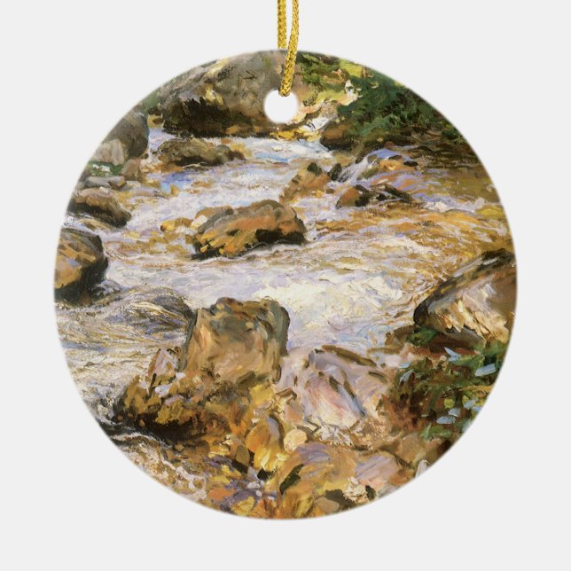 Öringbäck i Tyrolen av John Singer Sargent Julgransprydnad Keramik (Framsidan)