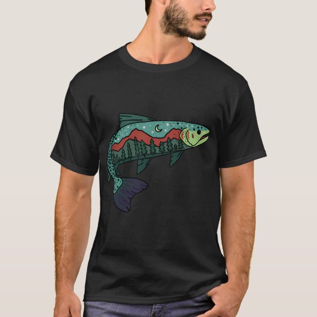 Öringfiske - fiskdesign t shirt (Framsida)
