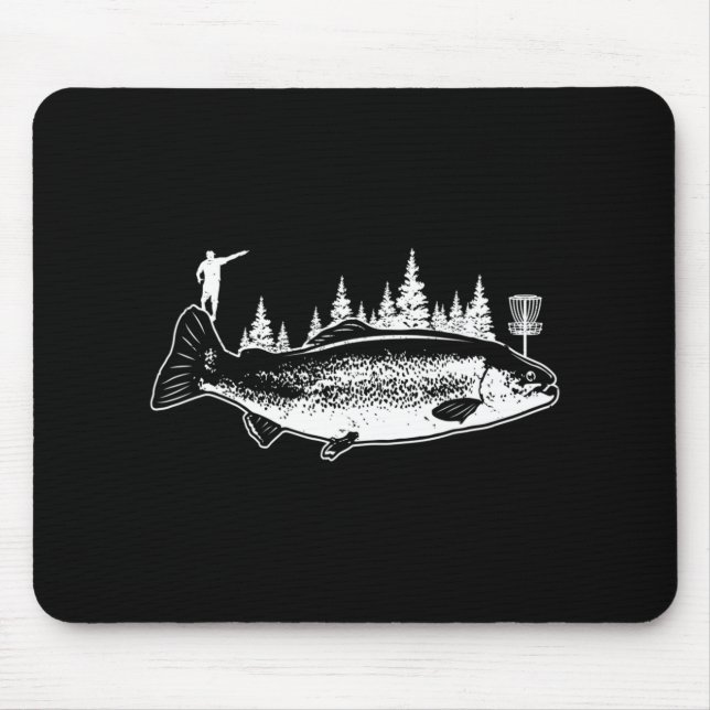 Öringfiskepresent Discgolf-fan Golfspelare Fiskare Musmatta (Framsidan)