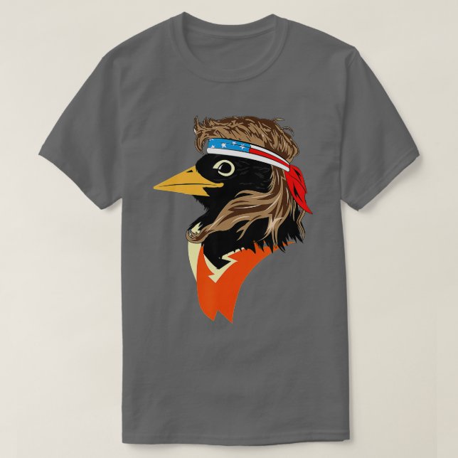 Oriole Bird American Hero Funny Trendig T Shirt (Design framsida)