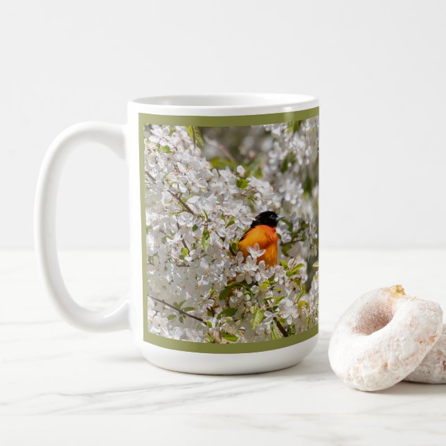 Oriole och Dogwood Kaffemugg (Med munk)