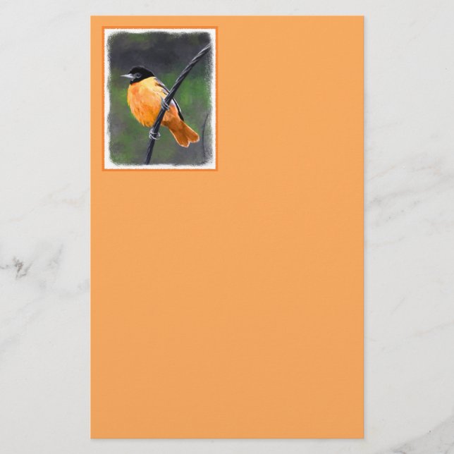 Oriole Painting - Original Bird Art (Framsida)