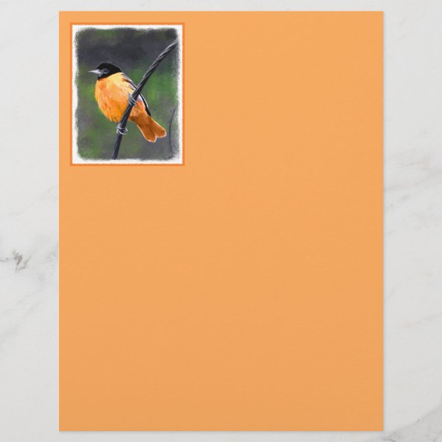 Oriole Painting - Original Bird Art (Framsida)
