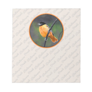 Oriole Painting - Original Bird Art Anteckningsblock