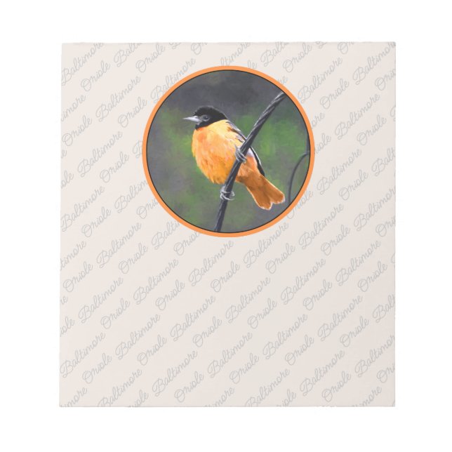 Oriole Painting - Original Bird Art Anteckningsblock (Framsida)