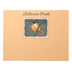 Oriole Painting - Original Bird Art Anteckningsblock