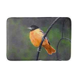 Oriole Painting - Original Bird Art Badrumsmatta