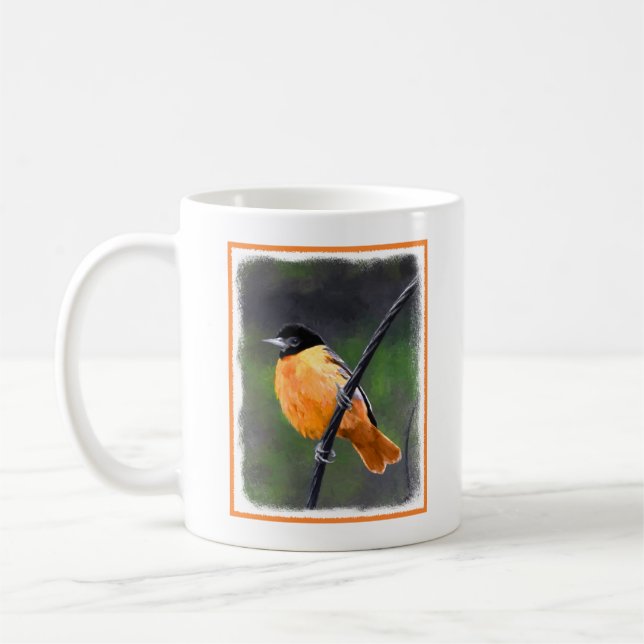Oriole Painting - Original Bird Art Kaffemugg (Vänster)